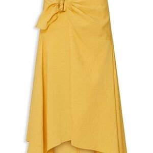Vince Asymmetrical Yellow Skirt
